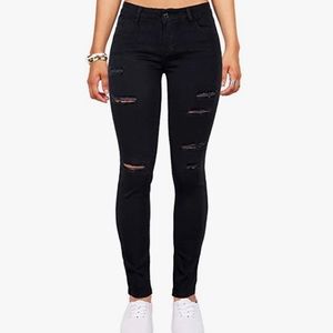 Skirt BL black distressed denim jeans